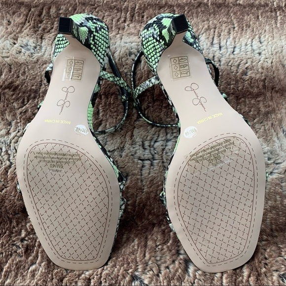 Jessica Simpson Omyra Lime Glitter Boa Sandal - Picture 7 of 8